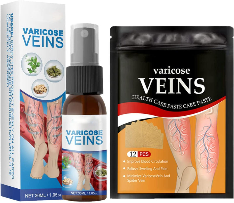 KIT Spray + 50 Parches Anti Varices + Regalo